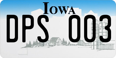IA license plate DPS003