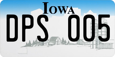 IA license plate DPS005