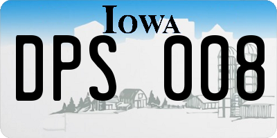 IA license plate DPS008