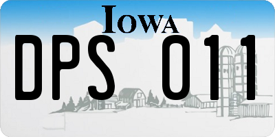 IA license plate DPS011