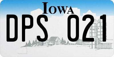 IA license plate DPS021