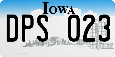 IA license plate DPS023