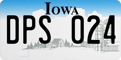 IA license plate DPS024