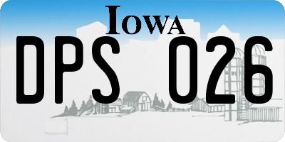 IA license plate DPS026