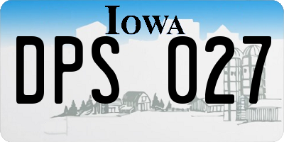 IA license plate DPS027