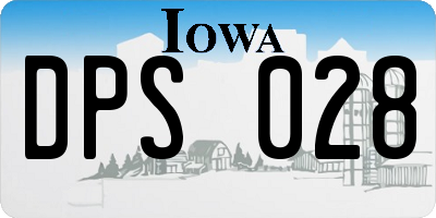 IA license plate DPS028