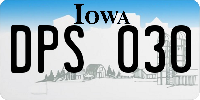 IA license plate DPS030