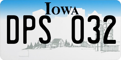 IA license plate DPS032