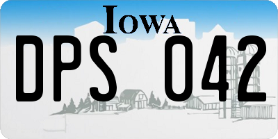 IA license plate DPS042