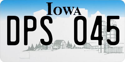 IA license plate DPS045
