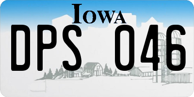 IA license plate DPS046