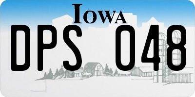 IA license plate DPS048