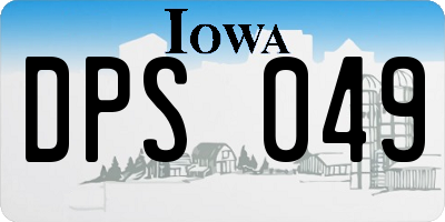 IA license plate DPS049