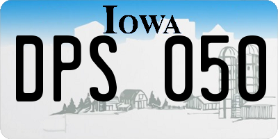 IA license plate DPS050