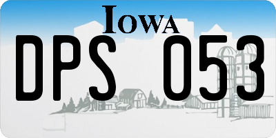IA license plate DPS053