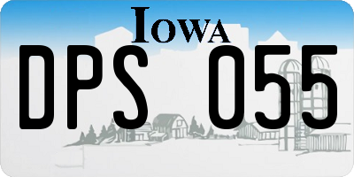 IA license plate DPS055