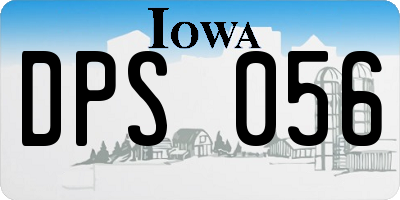 IA license plate DPS056