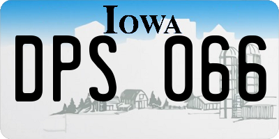 IA license plate DPS066