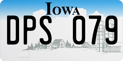 IA license plate DPS079
