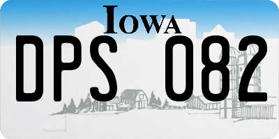 IA license plate DPS082