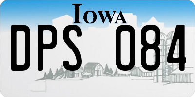 IA license plate DPS084