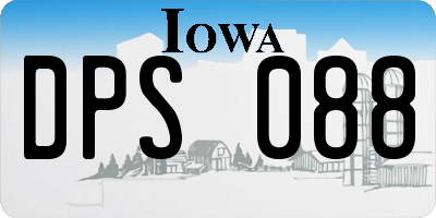 IA license plate DPS088