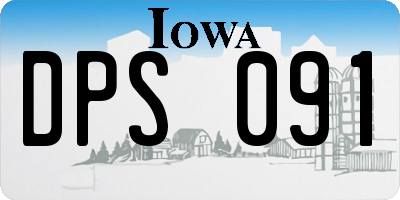 IA license plate DPS091