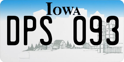 IA license plate DPS093