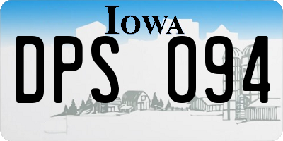 IA license plate DPS094