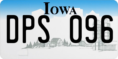 IA license plate DPS096