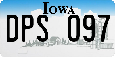 IA license plate DPS097