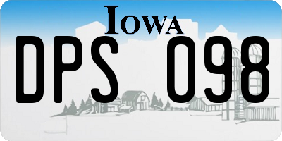 IA license plate DPS098