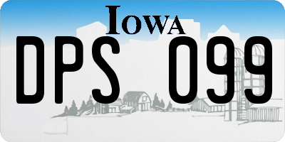 IA license plate DPS099
