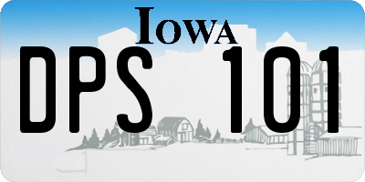 IA license plate DPS101