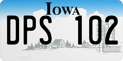 IA license plate DPS102