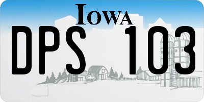 IA license plate DPS103