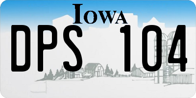 IA license plate DPS104