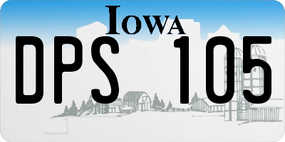IA license plate DPS105
