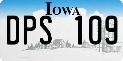 IA license plate DPS109