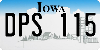 IA license plate DPS115