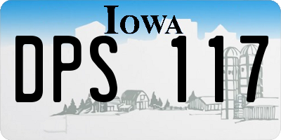 IA license plate DPS117