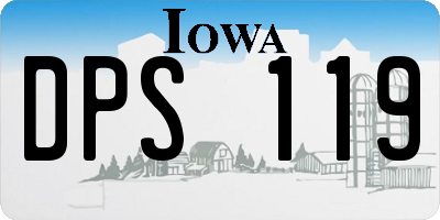 IA license plate DPS119