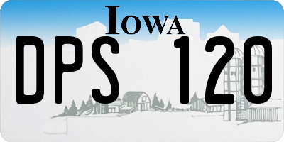 IA license plate DPS120