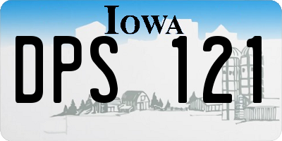 IA license plate DPS121