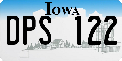 IA license plate DPS122