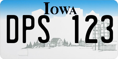 IA license plate DPS123
