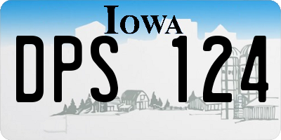 IA license plate DPS124