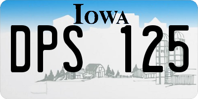 IA license plate DPS125