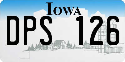 IA license plate DPS126