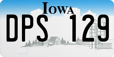 IA license plate DPS129